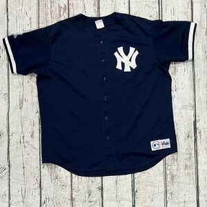 New York Yankees Blue Stitched MLB Baseball Sports Majestic Jersey